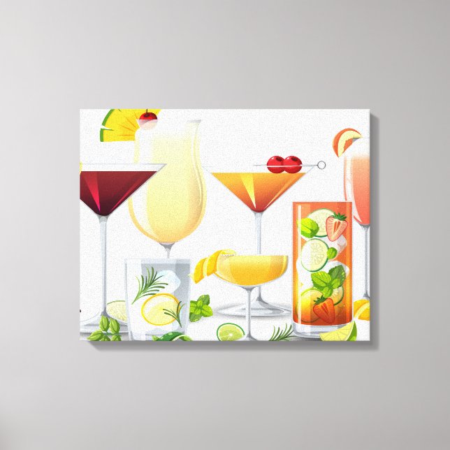 Toile Types de cocktails (Recto)