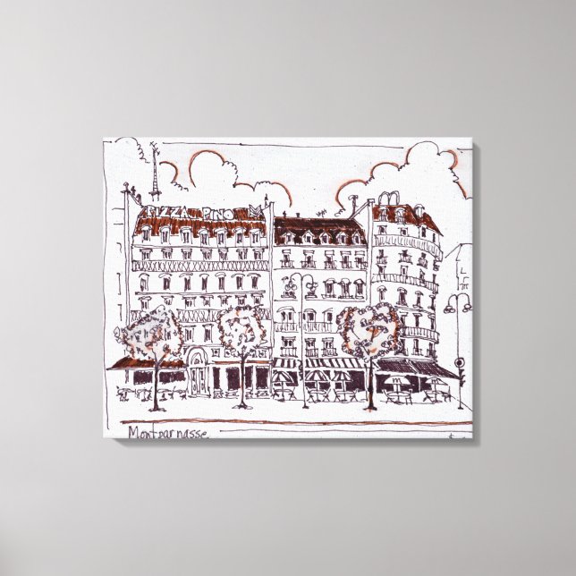 Toile Typique Haussmann | Boulevard Montparnasse, Paris (Recto)