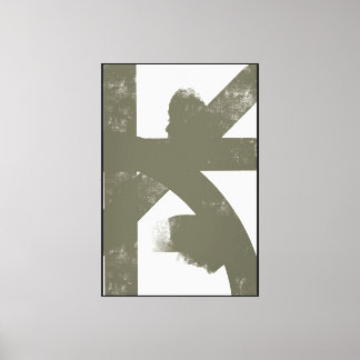 Toile Typographie Abstraite Brutaliste - Affiche Minimal