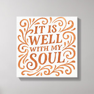 Toile Typographie C'est Bien Pour Mon Âme