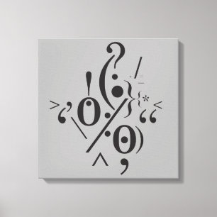 Toile Typographie (composition Abstraite)