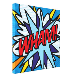 Toile Typographie Cool moderne Pop Art Comic Book WHAM