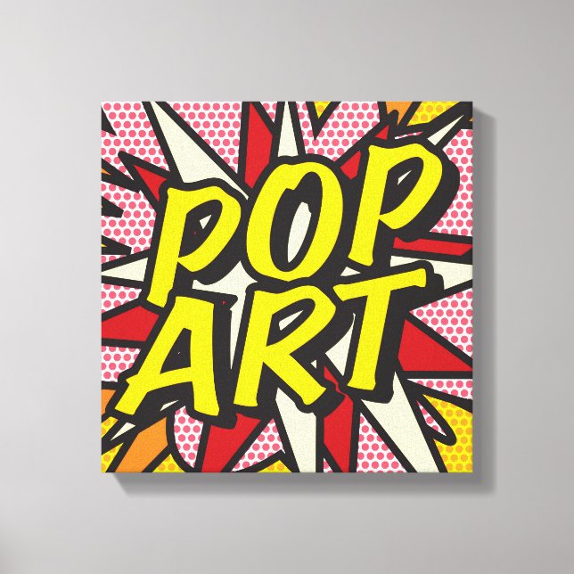 TOILE TYPOGRAPHIE DE BANDE DESSINÉE MODERNE POP ART (Recto)