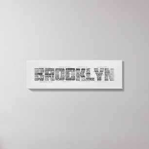 Toile Typographie de Brooklyn NY New York