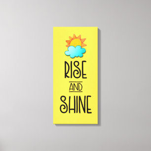 Toile Typographie de la montée et de la brillance avec l