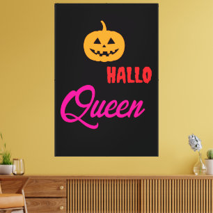 Toile Typographie de la Reine Rose pour l'Art de Hallowe