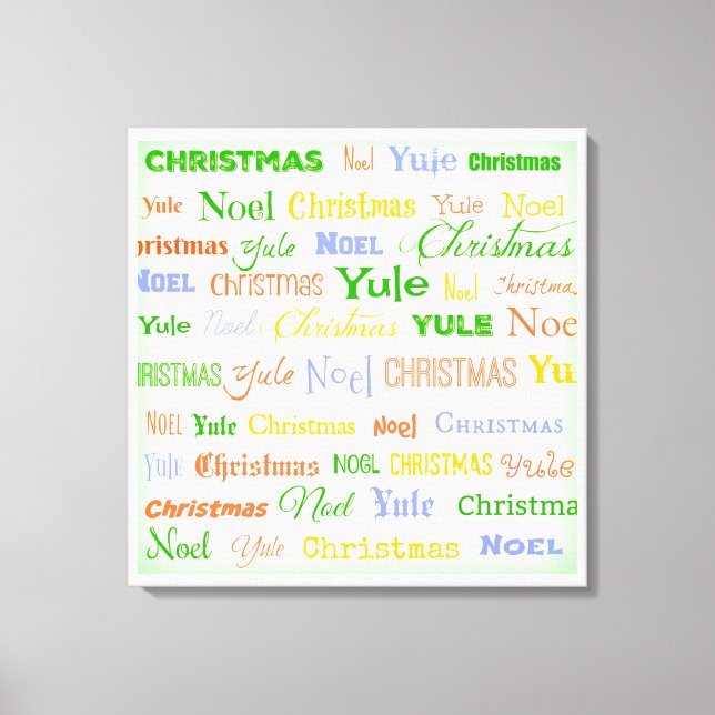 Toile Typographie de Noël (Recto)