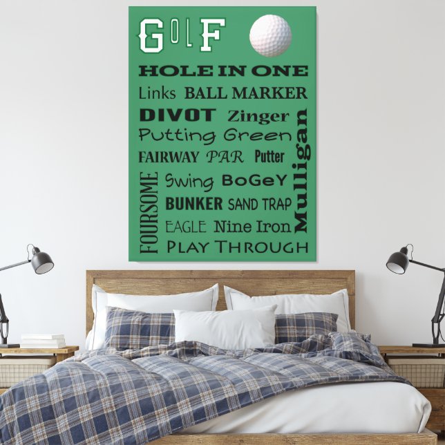 Toile Typographie du GOLF (Insitu(Chambre))
