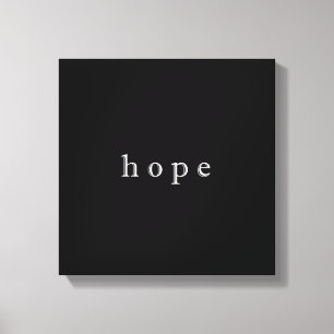 Toile Typographie minimaliste du design Hope