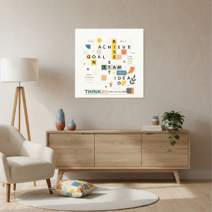 Toile Typographie minimaliste inspirante et motivante 