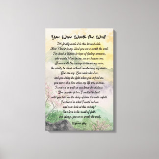 Toile Typographie moderne Love Poem Stretched Canvas Pri