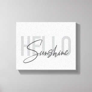 Toile Typographie moderne, simple et cool Bonjour Sunshi