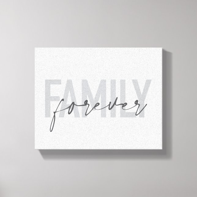 Toile Typographie moderne, simple et cool Famille Pour t (Recto)