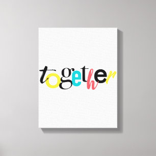 Toile Typographie urbaine branchée et joyeuse de Togethe