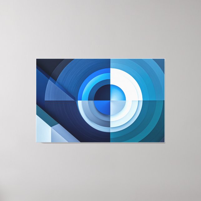 Toile uego de Formas - Arte Abstracto en Azul  (Recto)