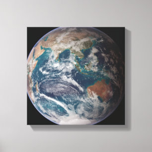 Toile Un à pleine vue de la terre montrant les données