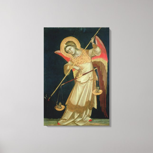 Toile Un ange pesant une âme, c.1348-55 (Recto)