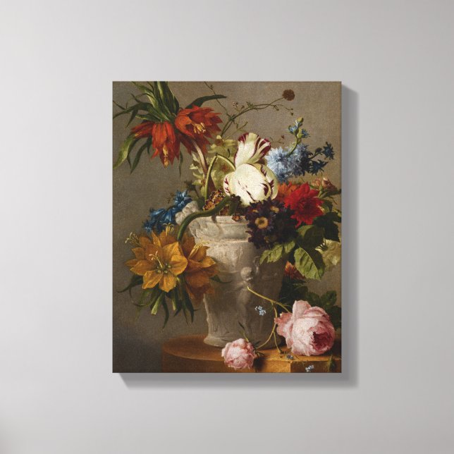Toile Un arrangement avec les fleurs, 19ème siècle (Recto)