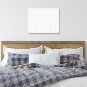 Toile un arrière - plan blanc avec des feuilles roses