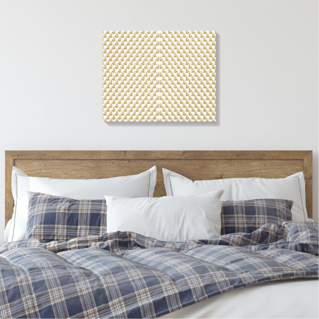 Toile un arrière - plan blanc avec des feuilles verts (Insitu(Chambre))