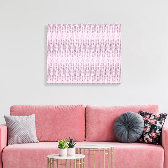 Toile un arrière - plan rose et blanc aux lignes ondulée (Insitu(Salon))