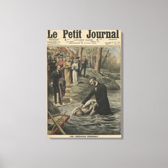 Toile Un baptême adventiste à La Marne (Recto)