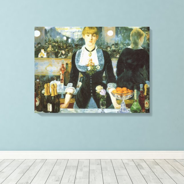 Toile Un bar aux Folies Bergere par Edouard Manet (Insitu (Plancher de Bois))
