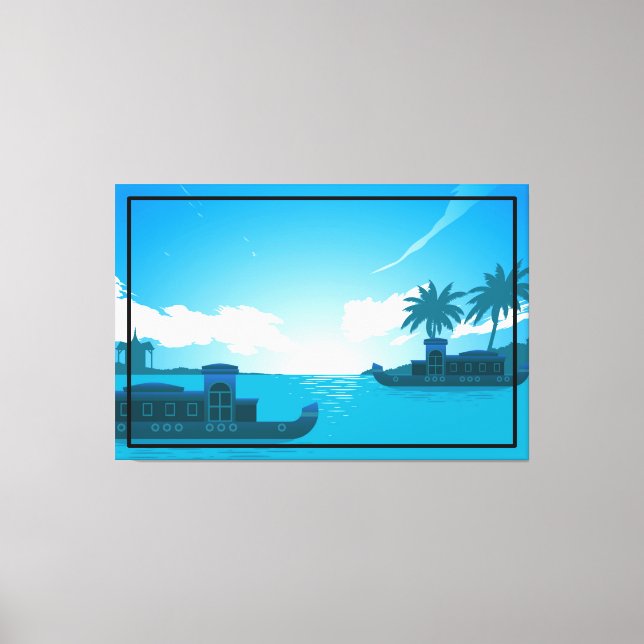 Toile Un bateau en mer (Recto)