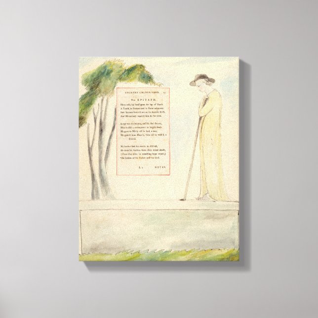 Toile Un berger lisant l'Épitaphe, d'Elegy Writer (Recto)