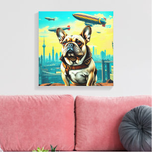 TOILE UN BULLDOG LOINTAIN DE DEMAIN EN FRANÇAIS
