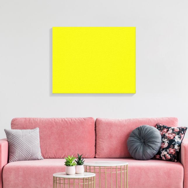 Toile Un carré jaune centré sur un fond blanc propre (Insitu(Salon))