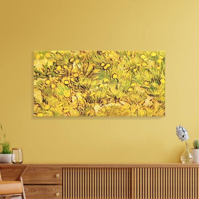 Toile Un champ de fleurs jaunes par Vincent van Gogh (Insitu(Salon))