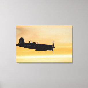 Toile Un chasseur Vought F4U Corsair