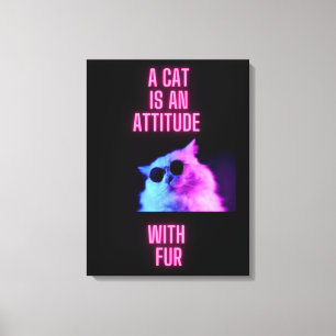 TOILE UN CHAT EST UNE ATTITUDE AVEC L'IMPRIMANTE DE CHAT