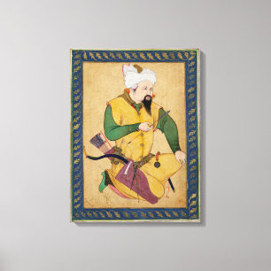 Toile Un chef de Turkoman ou de mongole tenant une