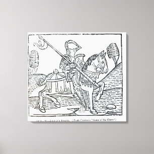 Toile Un chevalier, jeu de Caxton du 'des échecs