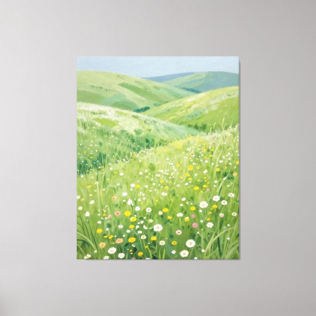 Toile Un Chœur Murmurant de Fleurs Sauvages à Travers le (Recto)