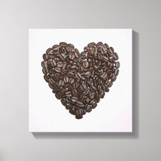 Toile Un coeur fait de grains de café (Recto)