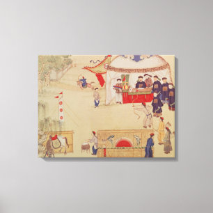 Toile Un concours de tir à l'arc, fin du 18ème siècle