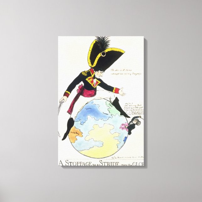 Toile Un coup d'arrêt à un coup sur le globe, 1803 (Recto)