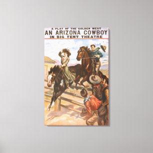 Toile Un cowboy de l'Arizona en grande affiche de