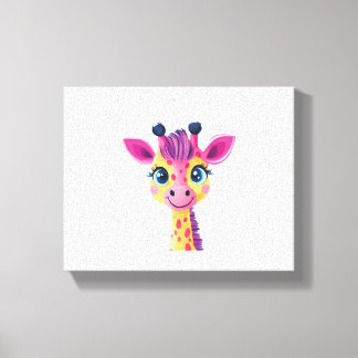 Toile Un design joyeux et fantaisiste d'un jeune girafe