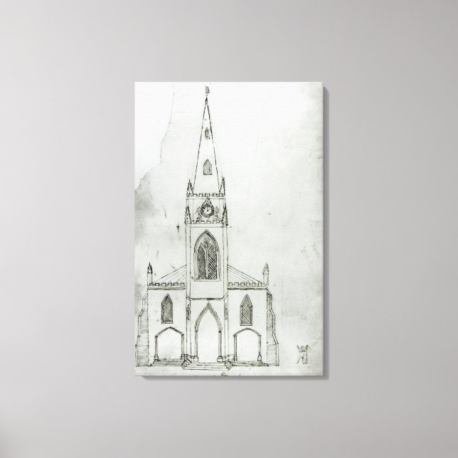 Toile Un design pour une église, 1821 (Recto)