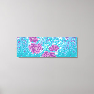 Toile Un design textile dynamique avec violet et turq