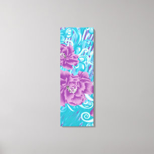 Toile Un design textile dynamique avec violet et turq