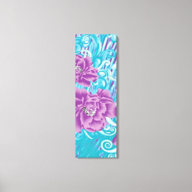 Toile Un design textile dynamique avec violet et turq (Recto)