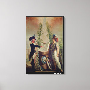 Toile Un dirigeant de la garde nationale jurant un