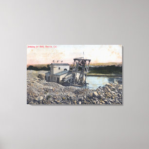 Toile Un dragueur draguant pour GoldOroville, CA