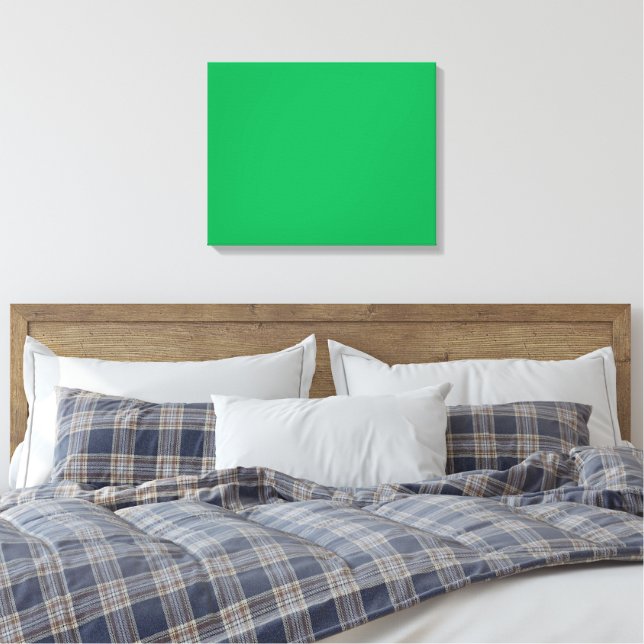 Toile Un écran vert positionné sur un fond blanc (Insitu(Chambre))