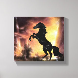 Toile Un élevage frison de cheval d'étalon